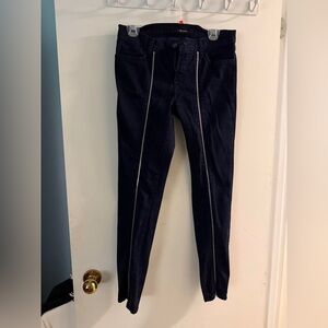 J Brand Jeans with Front Silver Zips - Black